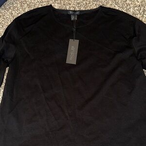 Rachel Zoe Classic Black Long Sleeve Tee